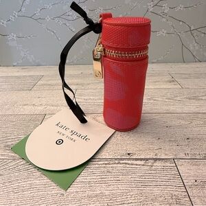 Kate Spade x Target Classic Rose Lipstick Bag Charm Keychain Red & Pink New